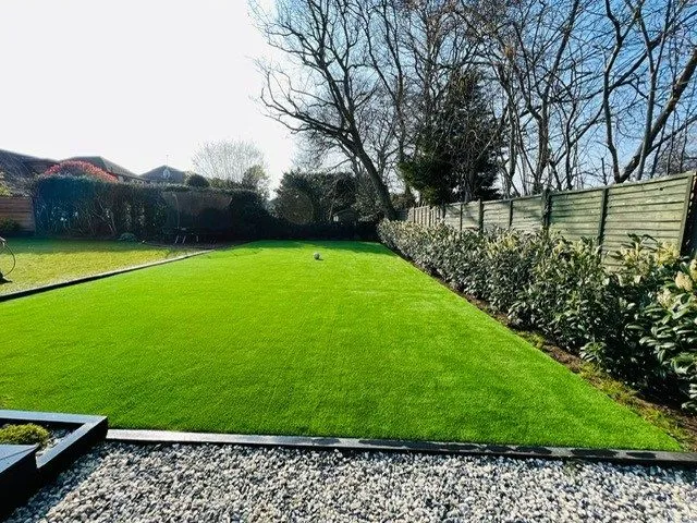 Back garden after Easi-Belgravia Easigrass Installation